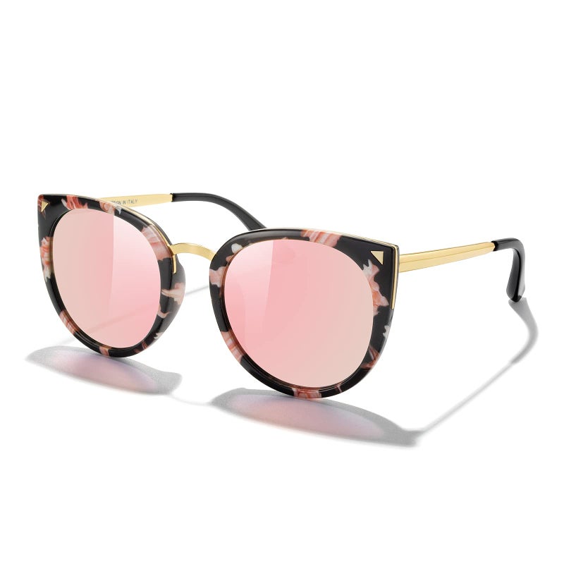 MERRY'S Girls Cat Eye Sunglasses for kids Children Polarized Sunglasses S7000 (Flower Frame, 49) - Image 2